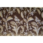 Jacquard Floral, Fabric, Color Chocolate Fabric, sold By the Yard, 58 