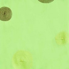 Circle Embroidery Polyester Taffeta Fabric, Color lime, 58